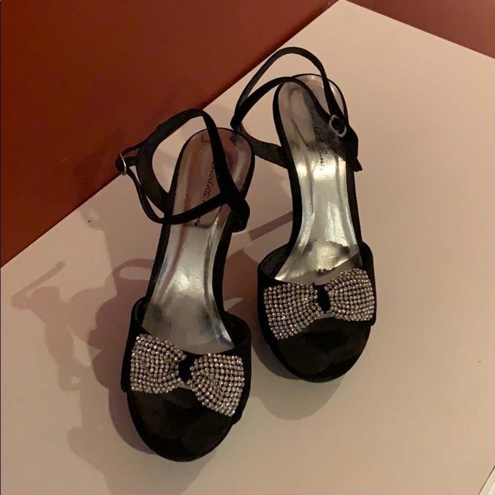 Bejewelled Bow High Heels